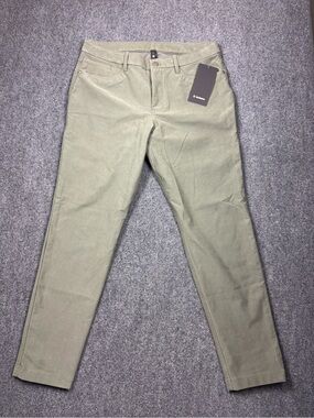 Lululemon ABC Slim-Fit 5 Pocket Utilitech Pant 33"L Army Green Mens Size 34 NWT